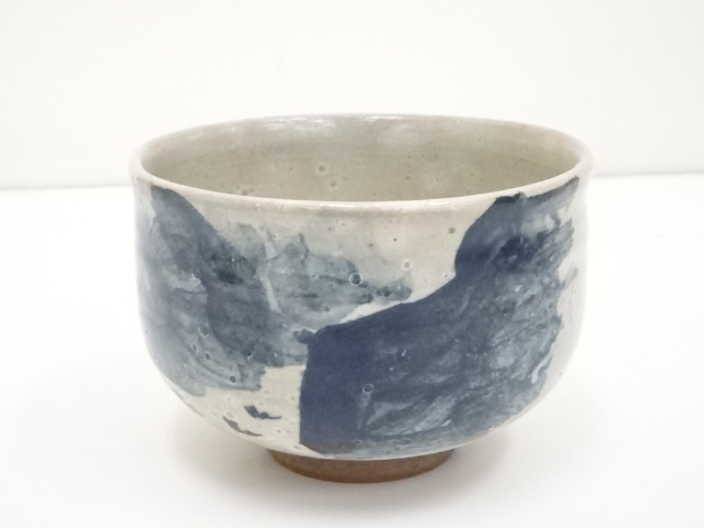 道具 ] - 道具 京焼 森岡嘉祥造 直原玉青絵付 長江萬里図茶碗（共箱